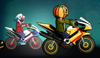 Halloween. Bike Racing