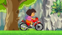 Dora. Motorcycle Race