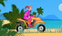 Девушка На Пляже. АТВ Гонка / Beach Girl ATV Race