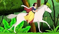 Princess Snow White. Horse Riding