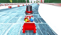 Snowman. Christmas Racing