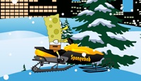 Spongebob. Snowmobile